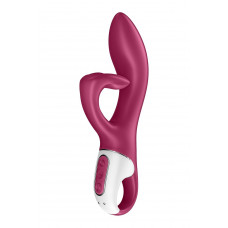 Вібратор-кролик Satisfyer Embrace me Berry, потрійний відросток, 2 мотори, діаметр 3,6 см — Keks-Hub