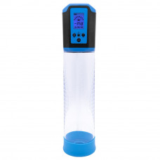 Автоматична вакуумна помпа Men Powerup Passion Pump Blue з LED-табло, перезаряджувана, 8 режимів — Keks-Hub