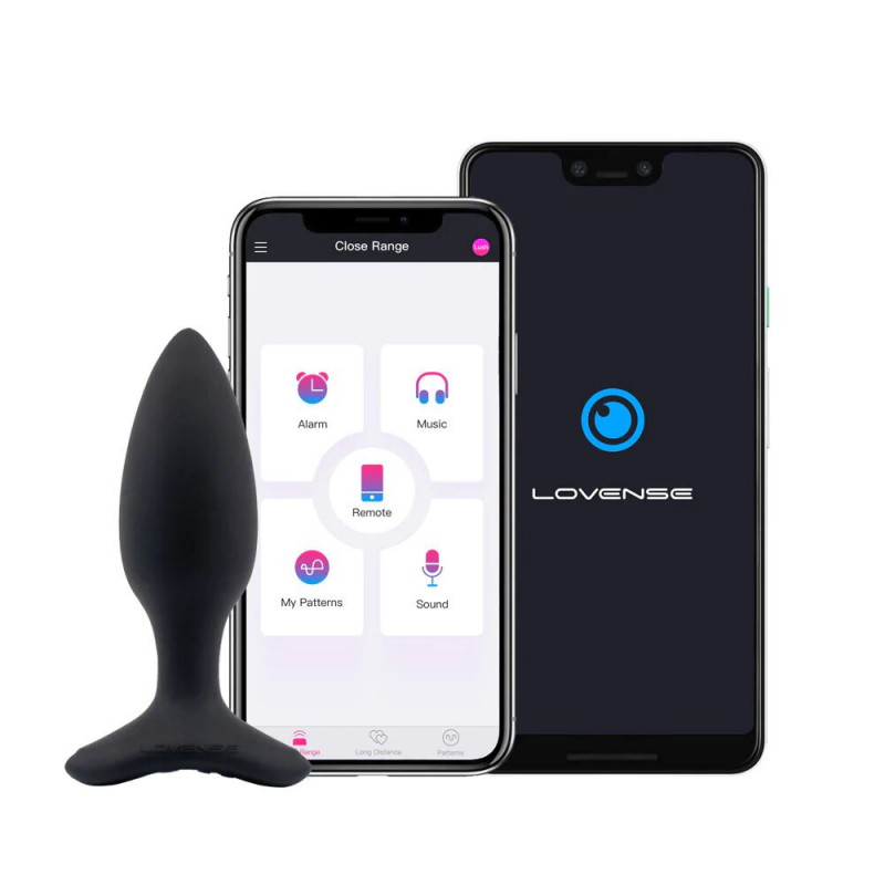 Анальна смарт-вібропробка Lovense Hush 2 розмір S, вид збоку, вигнута форма