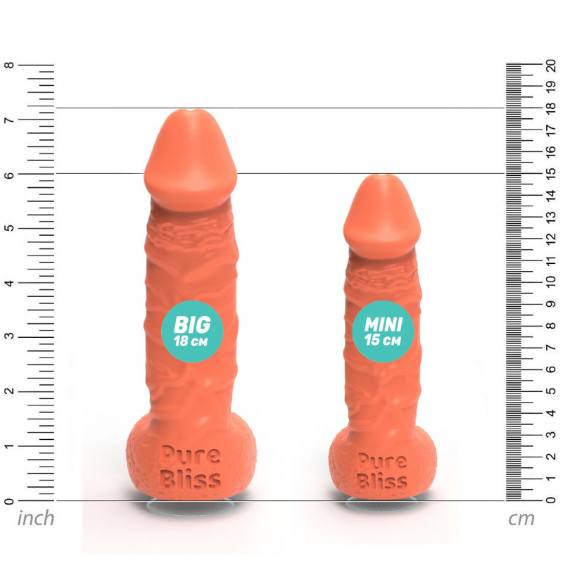 Присоска на нижній частині мила-члена Pure Bliss BIG Coral, демонстрація її практичності