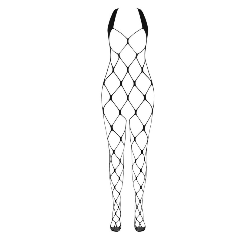 Бодістокінг Passion BS091 Black у сітку: вид збоку