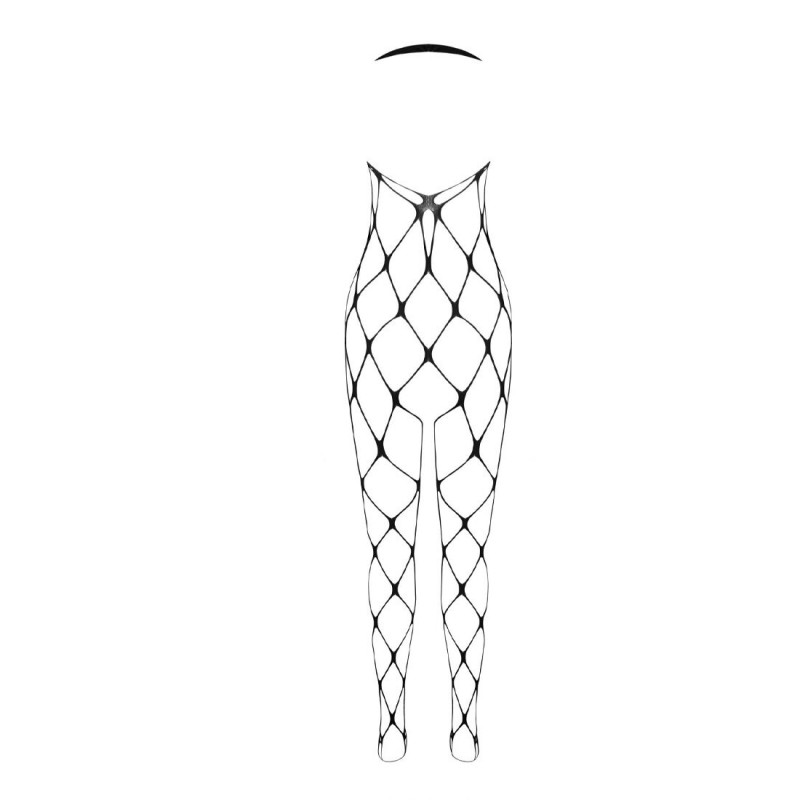 Бодістокінг Passion BS091 Black у сітку: вид зі спини