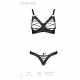 Комплект Passion CELINE BIKINI S/M black: елегантна упаковка для зберігання