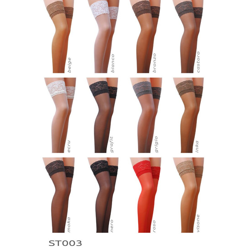 Класичні бежеві панчохи Passion ST003 5 beige, вид збоку