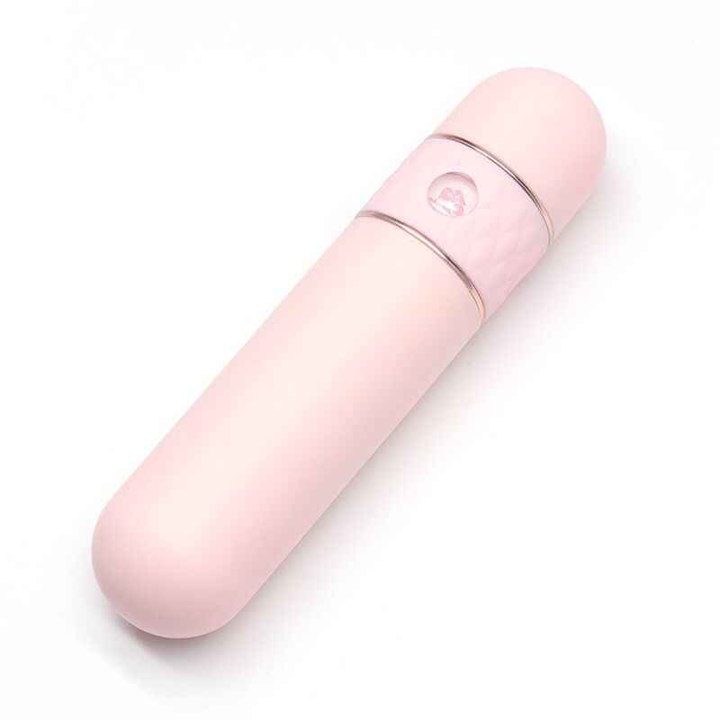 Вакуумний вібратор KISSTOY ISLA рожевий - верхній вигляд, кнопки керування