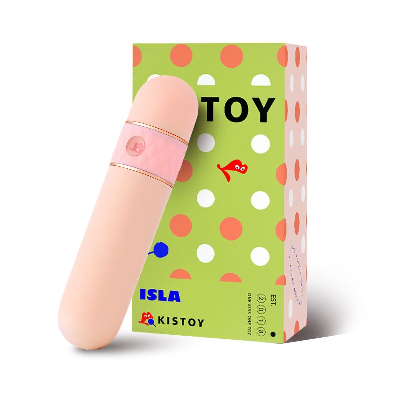 Вакуумний вібратор KISSTOY ISLA рожевий - в упаковці, готовий до відправки