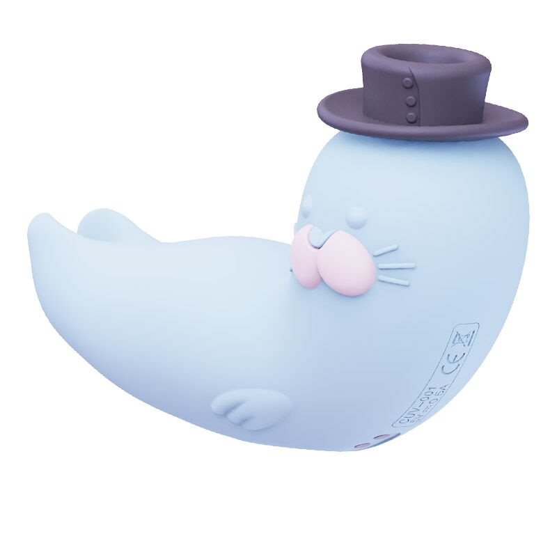 Текстура силікону вакуумного вібратора KISSTOY Franky Blue