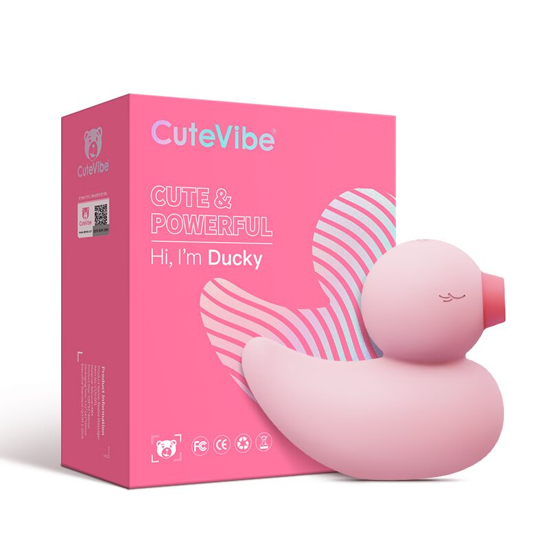 Текстура силікону вакуумного вібратора-качечки CuteVibe Ducky Pink, м'якість та безпека