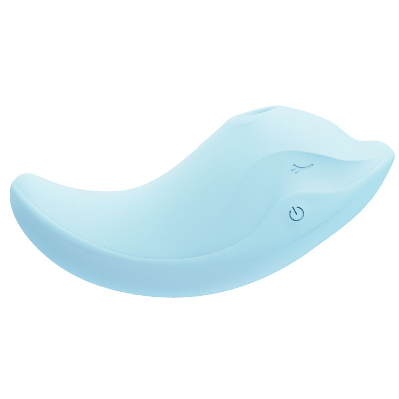 Упаковка вібратора та вакуумного стимулятора CuteVibe Heidi Blue, стильний дизайн коробки