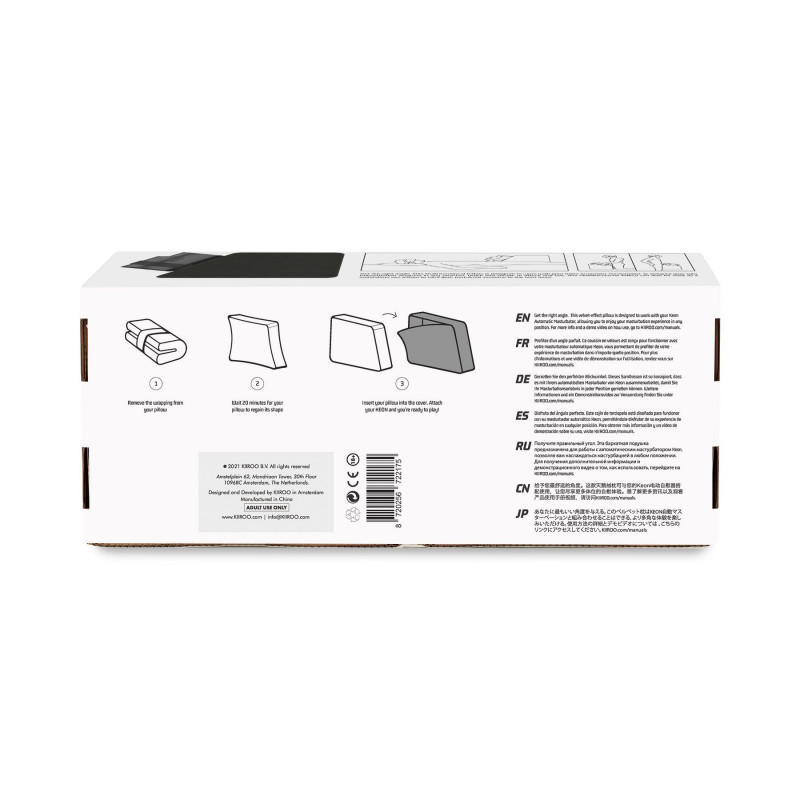 Різні варіанти кріплення подушки Kiiroo Keon Pillow and Strap, 3 позиції