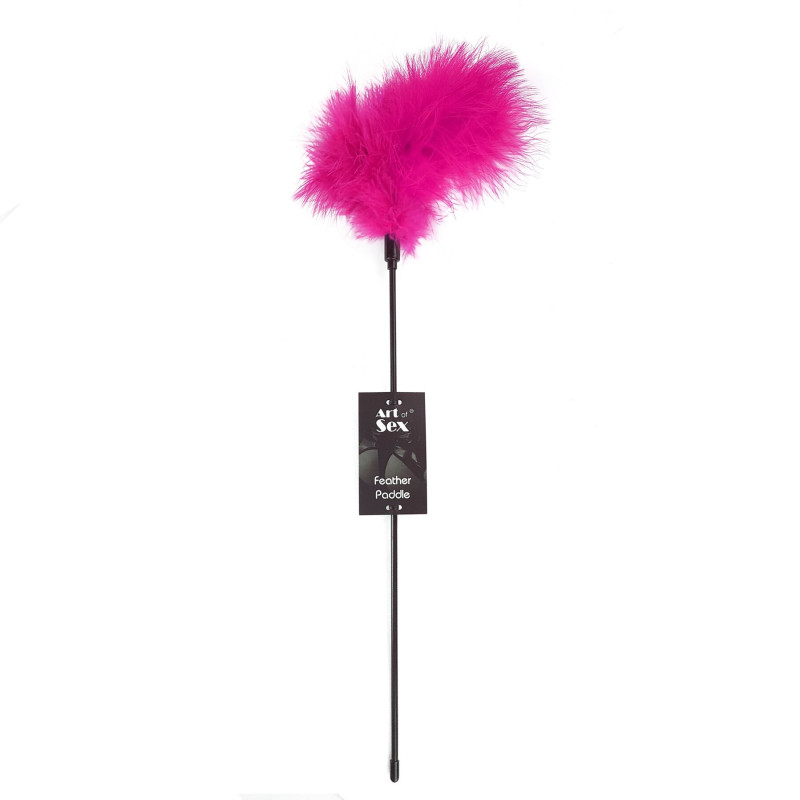 Упаковка лоскітки Feather Paddle Art of Sex, темно-рожева, текстура пера