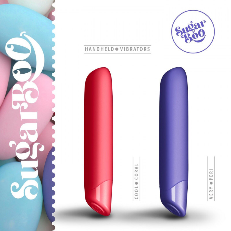 Вібратор SugarBoo Cool Coral у повній комплектації, включаючи кабель для зарядки