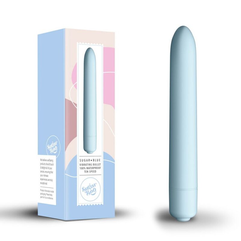 Детальний вигляд мінівібратора SugarBoo Sugar Blue, акцент на текстурі матеріалу