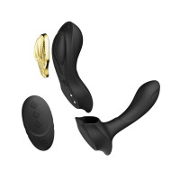 Смарт-вібратор у трусики Zalo AYA Obsidian Black з насадкою та пультом ДК