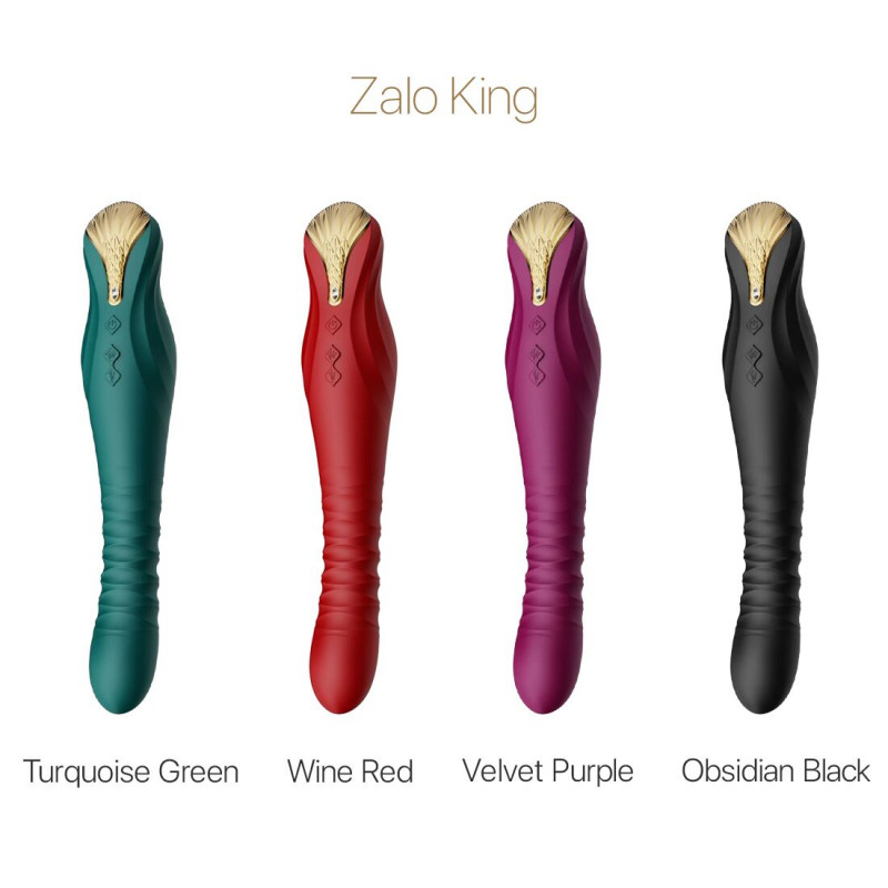 Комплектація смартвібратора Zalo King Velvet Purple, аксесуари