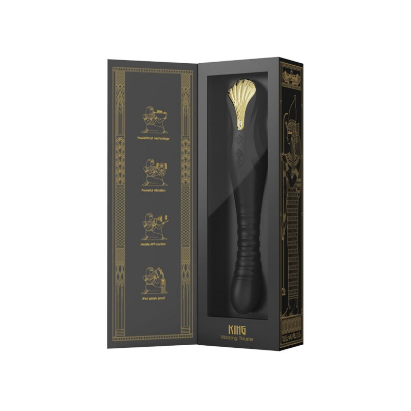 Деталі конструкції смартвібратора Zalo King Obsidian Black, безшовний дизайн