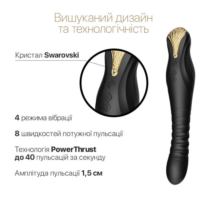 Упаковка смартвібратора Zalo King Obsidian Black, елегантна чорна коробка