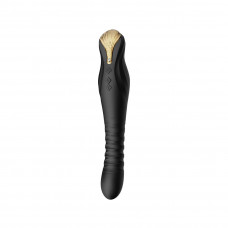 Смартвібратор-пульсатор Zalo King Obsidian Black, з кристалом Swarovski