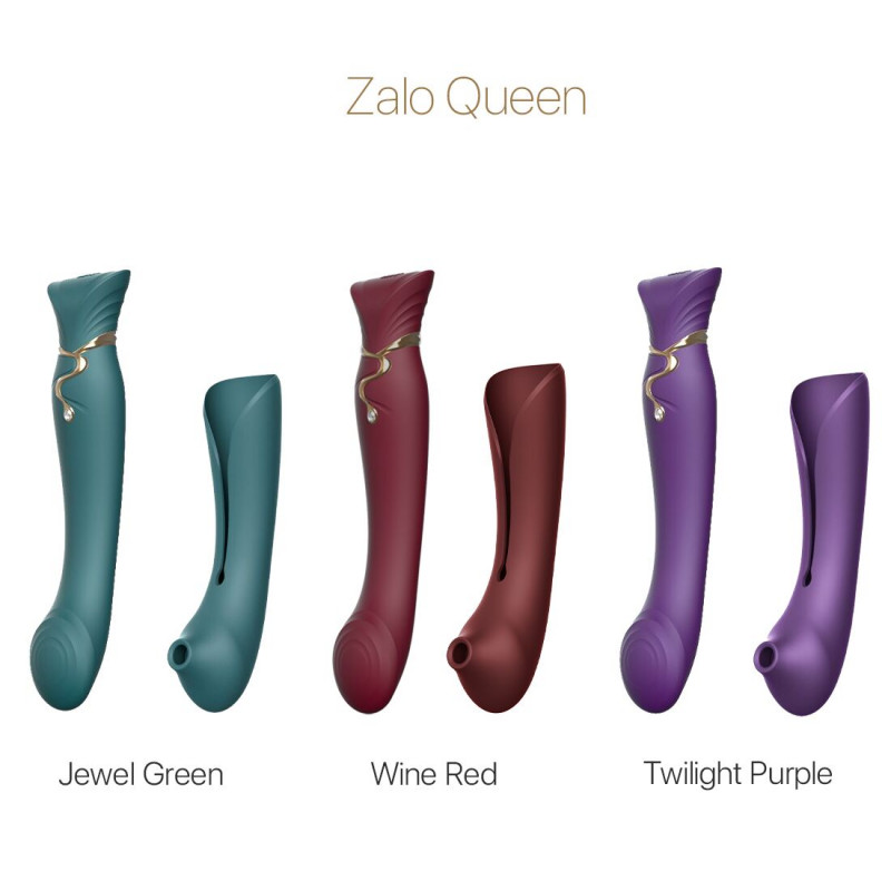Смартвібратор Zalo Queen Set Wine Red - деталі кріплення кристала Swarovski