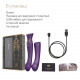 Текстура силікону смартвібратора Zalo Queen Set 3в1 Twilight Purple