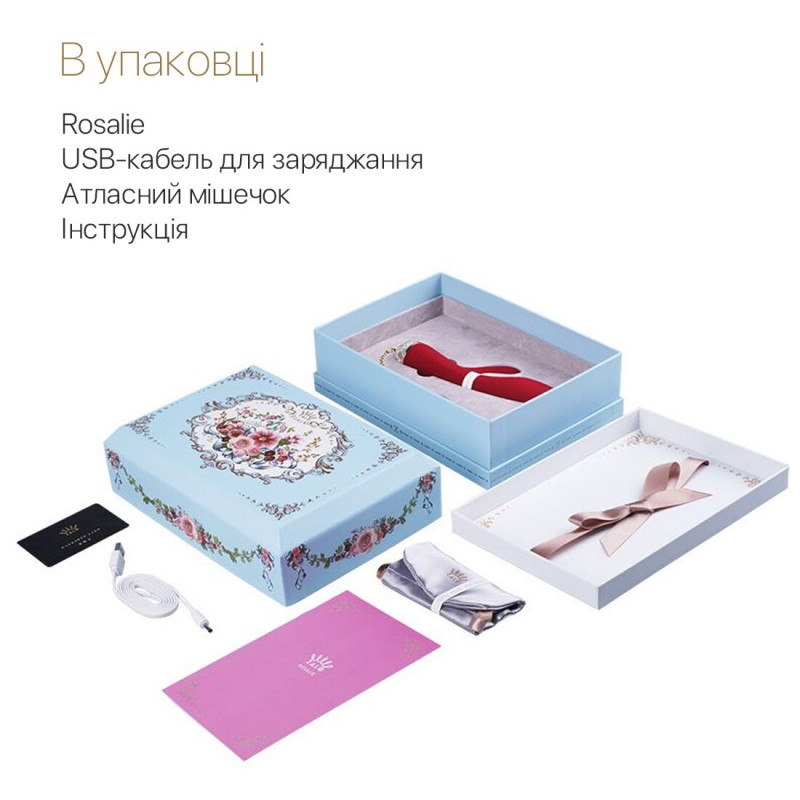 Смартвібратор-кролик Zalo Rosalie Royal Blue – зарядка, порт