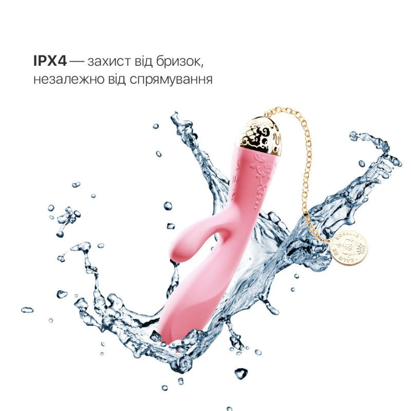 Близький план смартвібратора-кролика Zalo Rosalie Rouge Pink