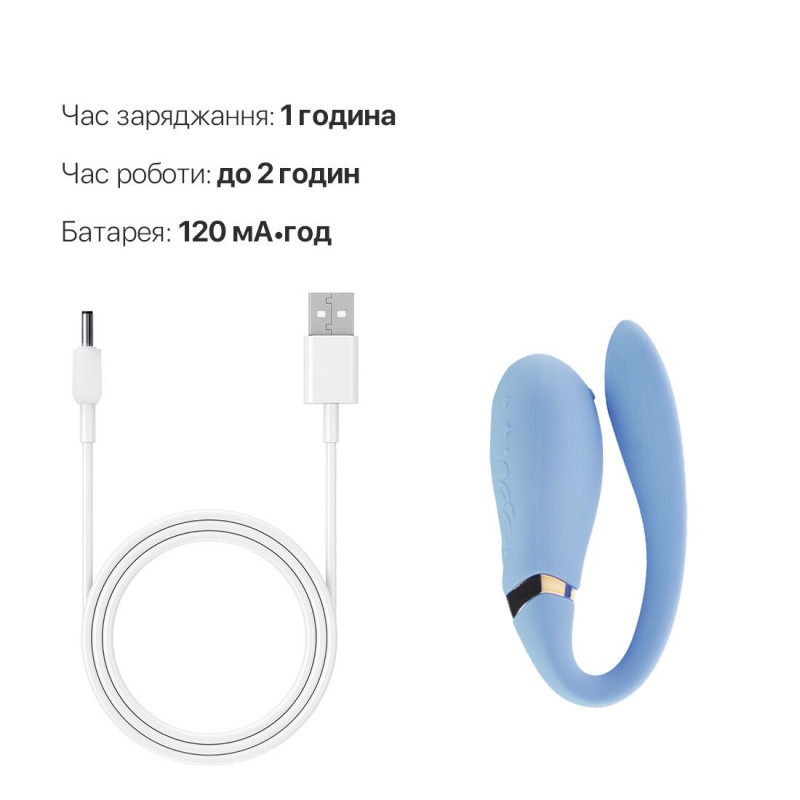 Аксесуари до смартвібратора Zalo Fanfan Royal Blue - зарядний пристрій та інструкція