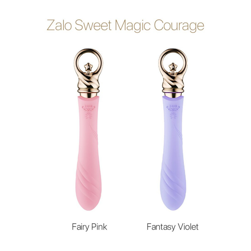 Вібратор Zalo Sweet Magic Courage Fantasy Violet, розміри та ергономіка