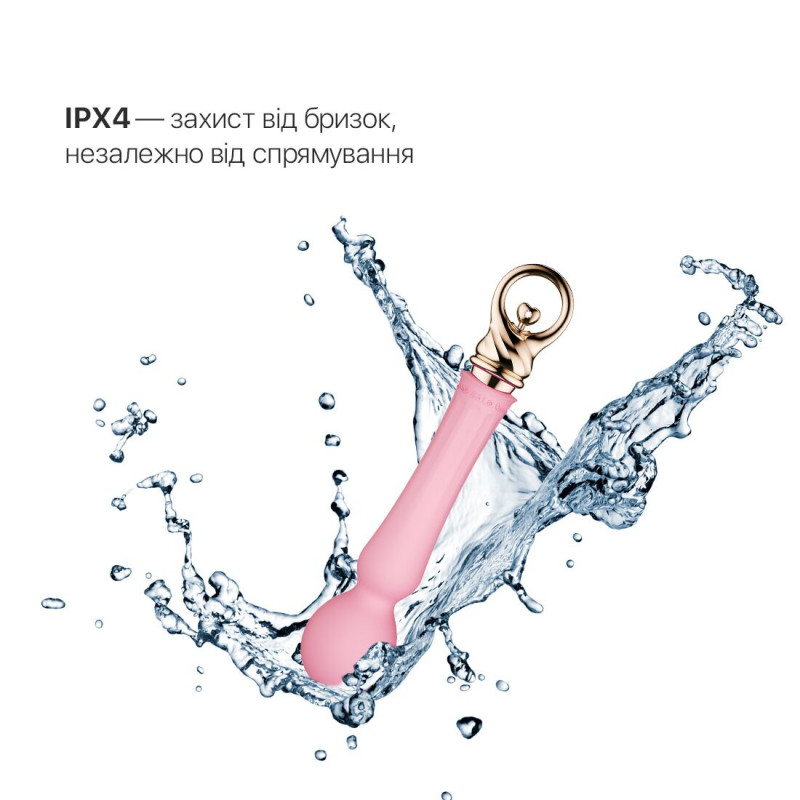Вібромасажер Zalo Sweet Magic Confidence Wand Fairy Pink, деталізація кнопки керування функціями