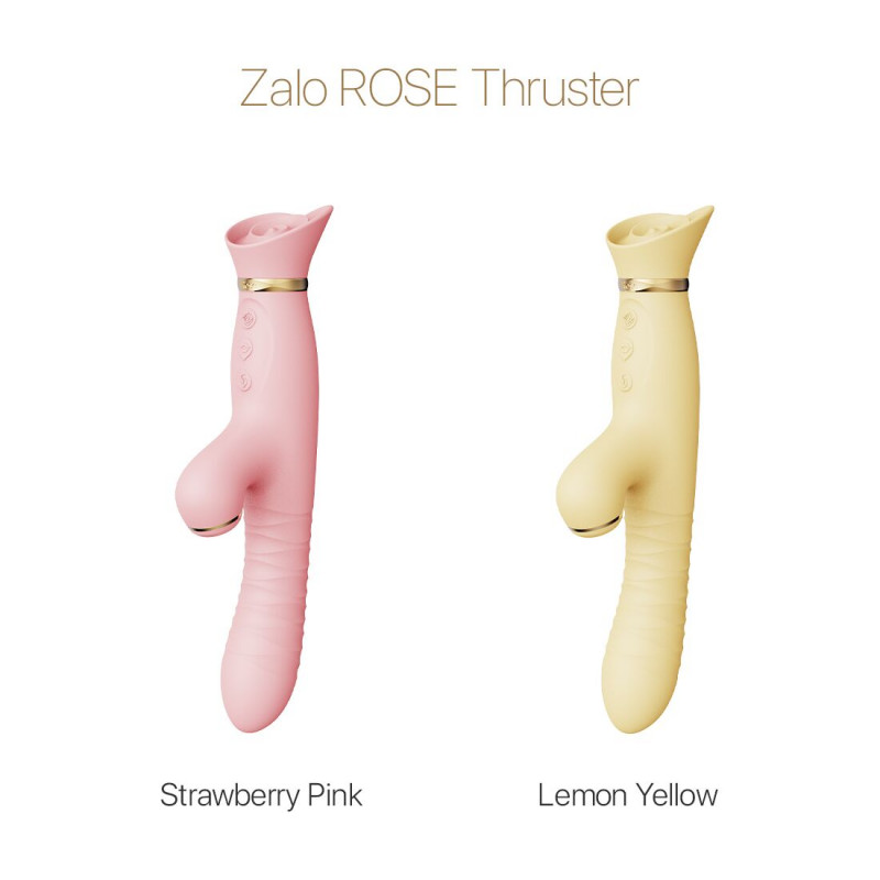 Вібратор Zalo ROSE Thruster з увімкненою функцією пульсації, світлове відображення