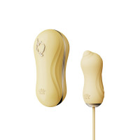 Набір 2в1 Віброяйце та Вакуумний Стимулятор Zalo UNICORN Yellow