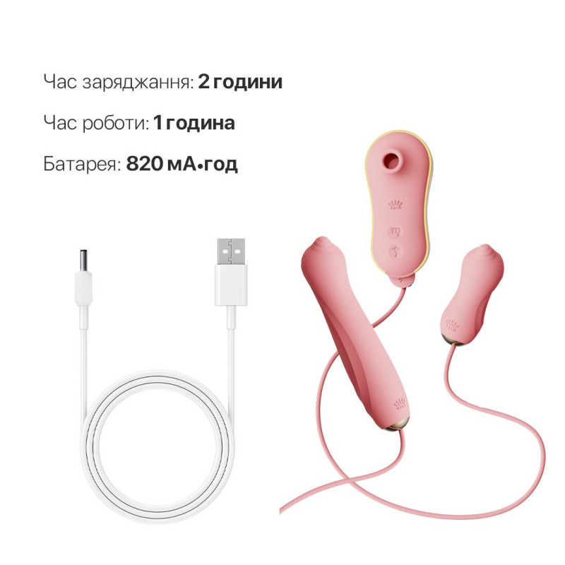 Текстура матеріалів рожевого віброяйця Zalo UNICORN Set Pink