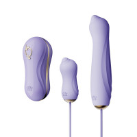 Секс-набір Zalo UNICORN Set Violet 3в1: віброяйце, пульсатор, вакуумний стимулятор