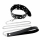 Нашийник Art of Sex Jenna Collar with Leash, чорний, детальний вигляд заклепок