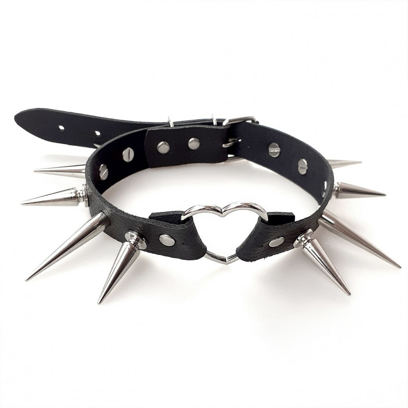 Чокер Art of Sex Серце з шипами Crystal, чорний - вигляд збоку