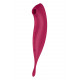 Satisfyer Twirling Pro+ dark red, вид збоку, демонстрація вигнутої форми