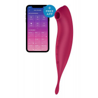 Смарт-вібратор для клітора Satisfyer Twirling Pro+ з вакуумною стимуляцією dark red