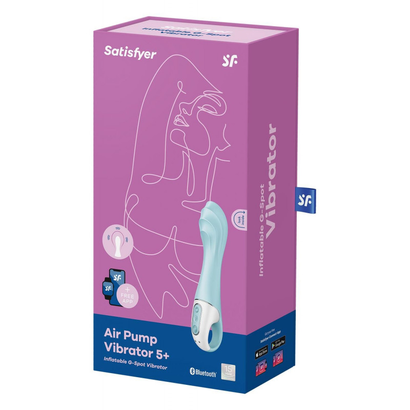 Смарт-вібратор Satisfyer Air Pump Vibrator 5+ точки G, демонстрація гнучкості, ергономічний дизайн