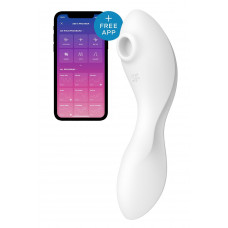Вакуумний смарт-стимулятор Satisfyer Curvy Trinity 5 White з вібрацією та керуванням зі смартфона — Keks-Hub
