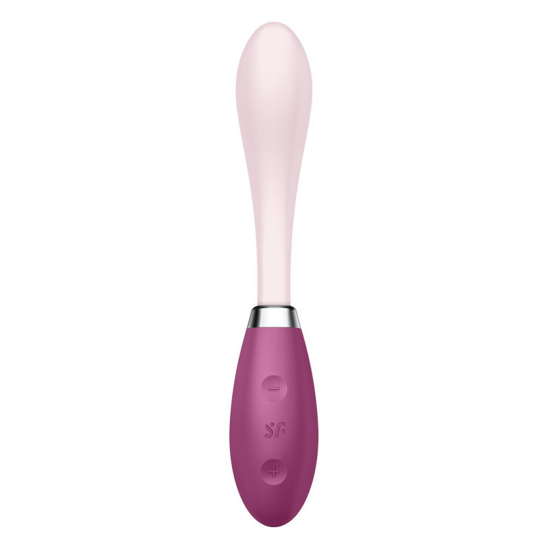 Вібратор Satisfyer G-Spot Flex 3 Red у своїй оригінальній упаковці, що демонструє естетичний дизайн та інформативність коробки