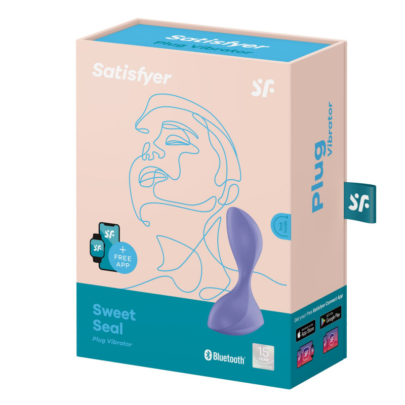 Смартпробка Satisfyer Sweet Seal Lilac в дії, демонстрація вібрацій