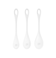 Набір йоні намистин Satisfyer Yoni Power 1 White, діаметр 2-2,5-3см, вага 22-46-74гр