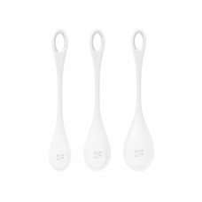 Набір йоні намистин Satisfyer Yoni Power 1 White, діаметр 2-2,5-3см, вага 22-46-74гр — Keks-Hub