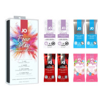 Набір лубрикантів JO Four Play на водній основі 8×10 мл для тестування