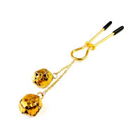 Затискач для клітора Art of Sex Beverly з бубонцями, Золото