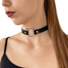 Чокер Киця Art of Sex натуральна шкіра Чорний — Keks-Hub