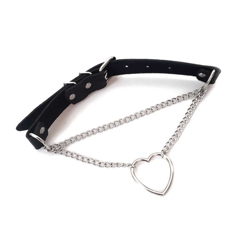 Чокер Серце Art of Sex, вид збоку: демонстрація якості швів та кріплення