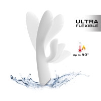 Вібратор-кролик Dorcel FLEXI RABBIT WHITE з підігрівом, гнучкий стовбур
