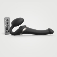 Вибрострапон Strap-On-Me MULTI ORGASM Black S, безремневой, вакуумная стимуляция