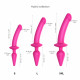 Анальна пробка Strap-On-Me SWITCH PLUG-IN SEMI-REALISTIC DILDO FUCHSIA - L, демонстрація використання (без деталізації)